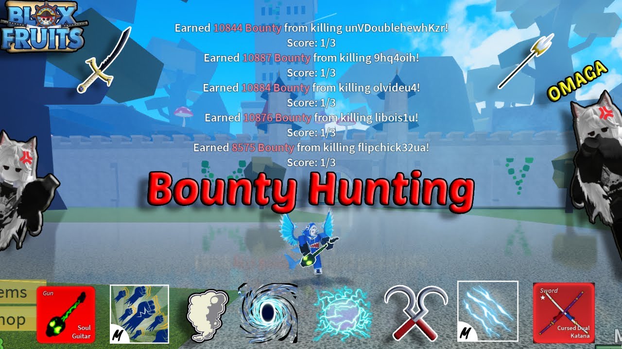 Portal + Electric claw Combo And Bounty hunt, Blox fruits