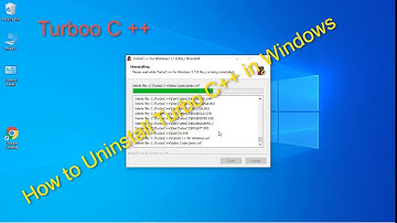 How to Uninstall Turbo C/C++