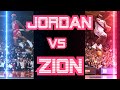 Zion Williamson vs Michael Jordan Free Throw Line Dunk