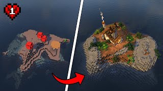 Transforming an Island For My Starter House | Minecraft Hardcore Ep #1
