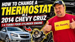 Replacing a thermostat on a 2014 Chevy Cruz with a 1.4 turbo four-cylinder engine. #chevy