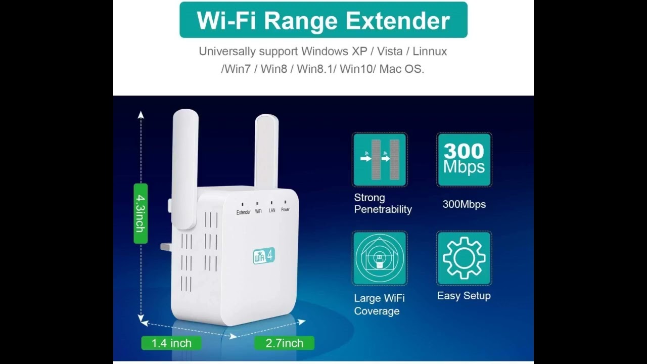2023 Newest WiFi Range Extender Repeater Booster, up to 5000sq.ft Home Internet Wireless Signal...
