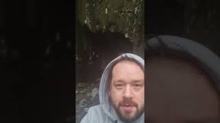 I Found A Hidden Waterfall Through a Cave