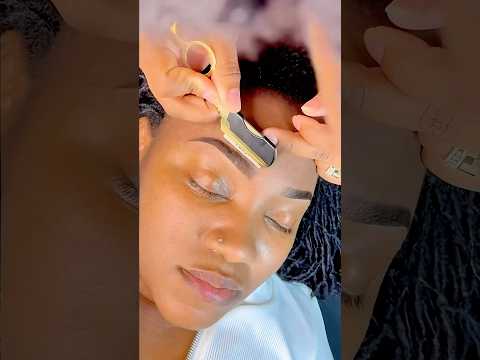 Quick hybrid brow stain demo #browtint #hybridbrows #browtransformation #makeup #browtutorial
