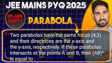 Two parabolas have the same focus (4,3) and their directrices are the x-axis and the y-axis,