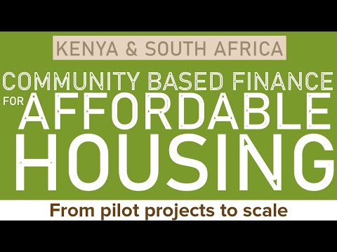 Community-based finance for affordable housing #2 - From pilot projects to scale
