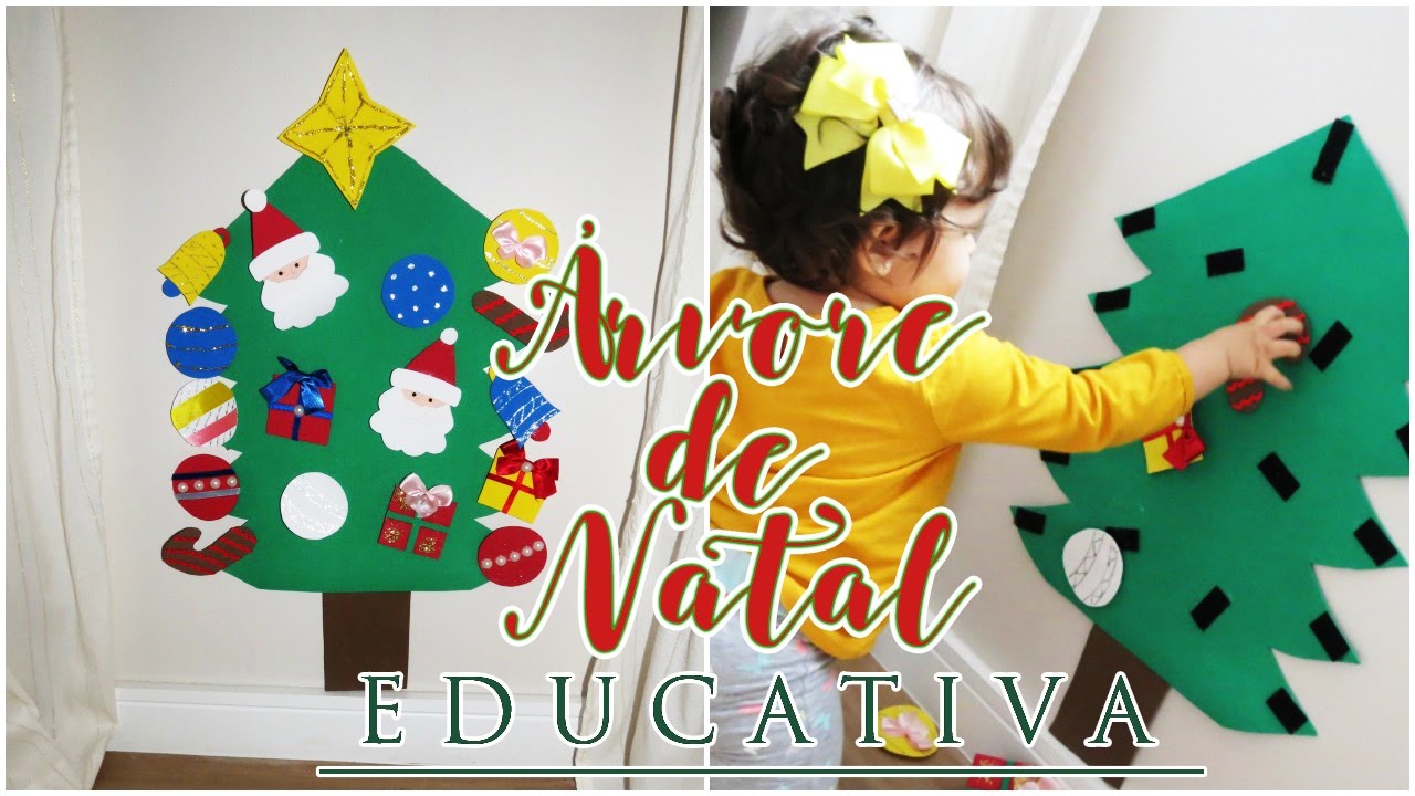 DIY | Árvore de Natal Educativa/Didática de EVA para Crianças - YouTube