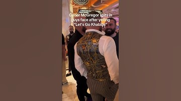 CONOR MCGREGOR SPITS IN FANS FACE WHO SAYS “LET’S GO KHABIB!”