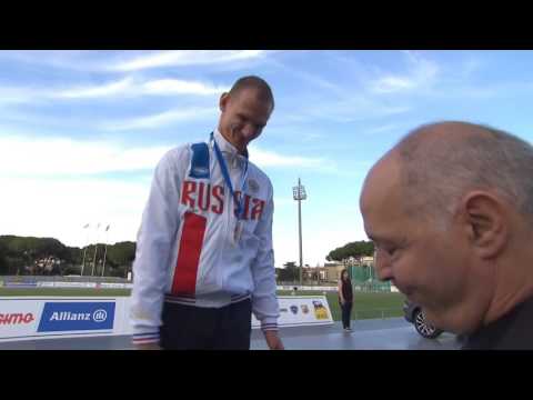 Men's 800 m T36 | Victory Ceremony | 2016 IPC Athletics European Championships Grosseto