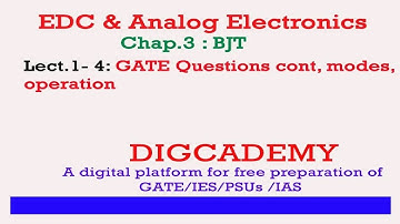 EDC & AE BJT Lect 1 4 GATE Questions