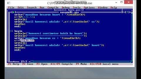 TUTORIAL FREE PASCAL PROGRAM KONVERSI KELOMPOK 39