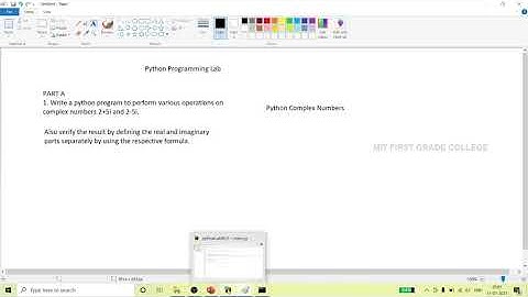 BCA | PYTHON | LAB PROGRAM | PART A | PROGRAM 1| Asst. Prof. ARVIND G | COMPLEX NUMBERS OPERATIONS