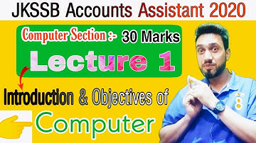 JKSSB Panchayat Accounts Assistant !! Introduction Of Computer !!Jk Job Updates