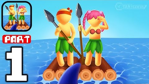 Raft Survivors - Gameplay Walkthrough Part 1 Build A Float Base (Android)