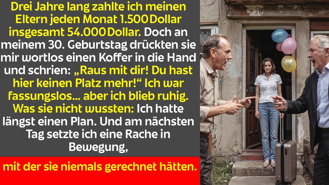 Sie warfen mich an meinem 30. Geburtstag raus doch meine Rache traf sie eiskalt.