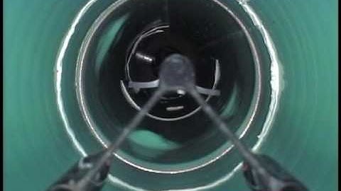 Laser Profiling in PVC Test Pipe with Video Pipe Camera