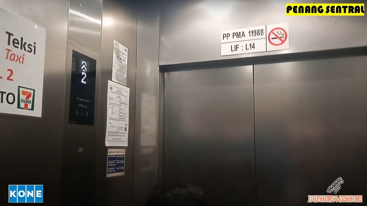 【RETAKE】2 KONE Elevators at Penang Sentral, Butterworth, Penang, Malaysia. (Lift 13 & 14)