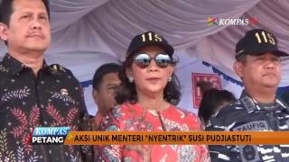 Viral! Menteri Susi Pudjiastuti Joget di Atas Kapal