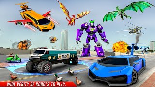Flying Limo Robot Car Game 3D - Android GamePlay | Walk through a Game screenshot 2