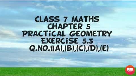 TN 7th std Maths Chapter 5 Practical Geometry Exercise 5.3 Q.No.1(a),(b),(c),(d),(e) Term -1