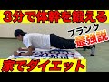 【3分全力】学生時代に鍛えた体幹トレーニングを大公開!【プランク】