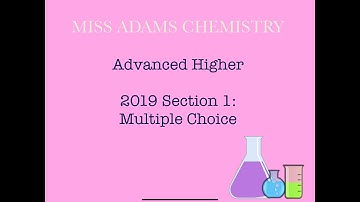 Advanced Higher: 2019 Section 1 Multiple Choice