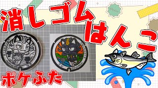 全国のポケふた　消しゴムはんこ化計画【朝活/消しゴムはんこ/作業/雑談】【佐賀県　佐賀市/アローラニャース】【薬剤師/ハエトリグモ】 #ねこじゃ消しはん #ハンドメイド #消しゴムはんこ