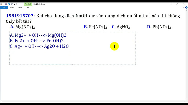 Agno3 không phản ứng với dung dịch muối nào