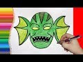 How to draw Monster, Halloween stuff, Как нарисовать Монстра на Хэллоуин