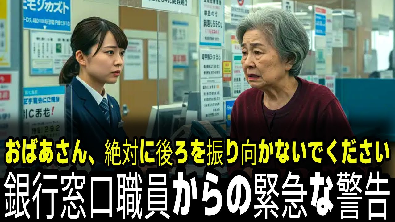 おばあさん、絶対に振り返らないでください。毎日業務をこなす銀行の窓口係がささやいたのです…そして明らかになった衝撃的な真実！