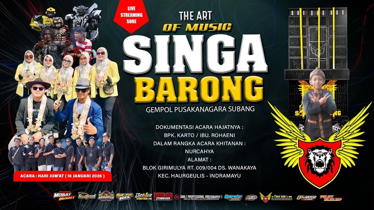 SINGA BARONG II MEGA NYISIK VOC. YENI DHENOX II 16 JANUARI 2026 II KARANGTUMARITIS