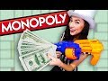 NERF Life Size MONOPOLY Board Game Challenge!