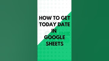 How to get today’s date on #googlesheets