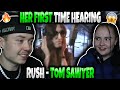 My girlfriends first time hearing rush  tom sawyer  genuine reaction