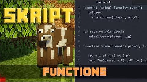 How To Functions - Minecraft Skript Tutorial