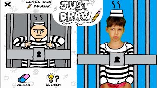 Just Draw Gameplay Walkthrough| Game vs Real Life| Kid Skit