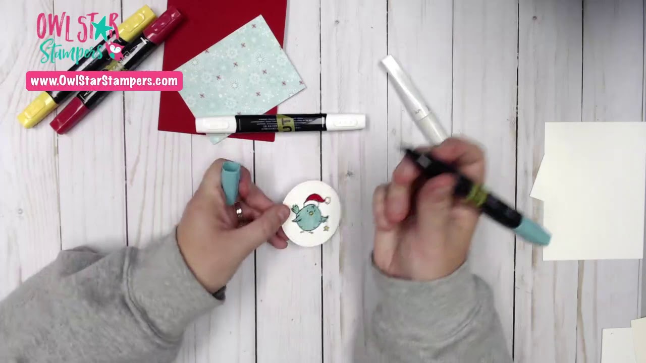 Adorable Christmas Card Using Birds of a Feather Stamp Set