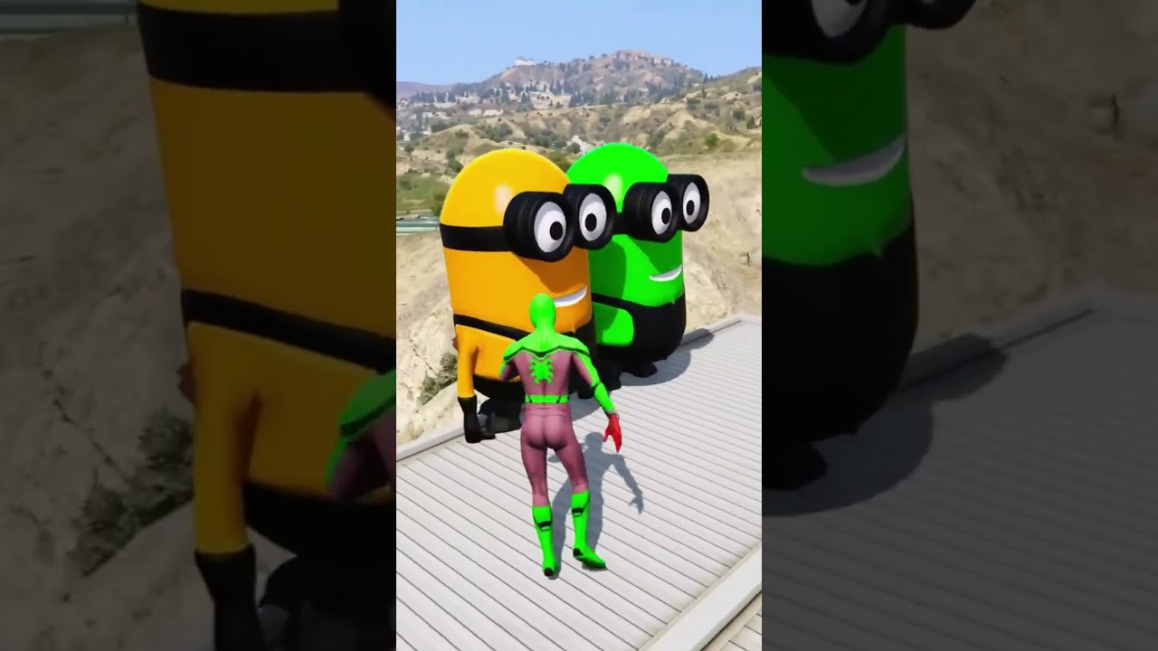 Spider Hero VS Giant Minions Challenge in GTA 5 