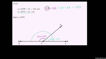 Example using algebra to find measure of Supplimentary angles
