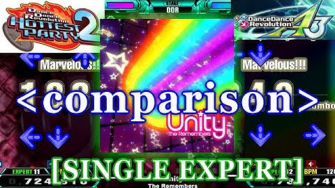 【DDR CS/AC】 Unity [SINGLE EXPERT] 譜面比較 comparison