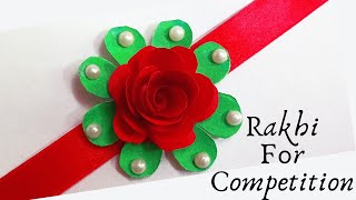 How To Make Rakhi At Home/rakhi making ideas/Rakhi for competition