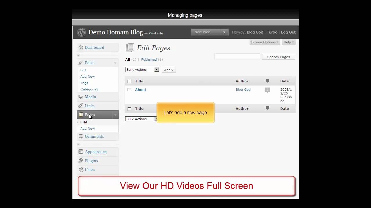 Wordpress Training Videos For The Beginner - YouTube