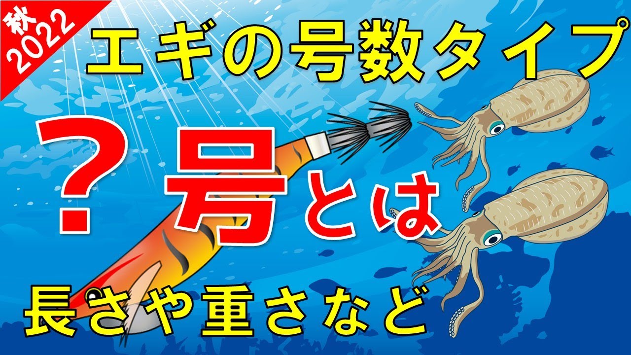 エギの号数とタイプ エギ選びのポイント長さと重さと沈む速さ Youtube エギの号数とタイプ エギ選びのポイント長さと重さと沈む速さ Youtube