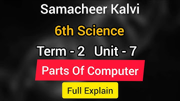 Parts Of Computer | Full Explain | Unit 7 | 6th Science | Term 2 | Learn The Science |