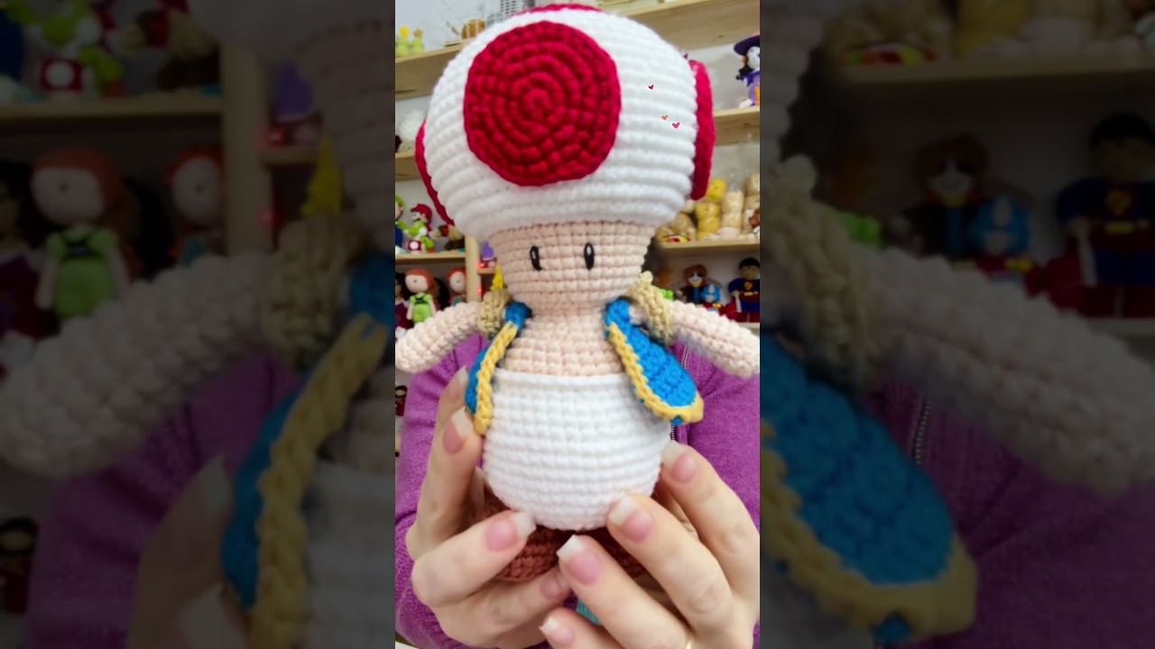 Tutorial 👆Mochila para toad amigurumi  #crochet #amigurumi #mariobros