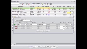 Firetip Trading Platform - Video 9 a - OCO Bracket Orders with Trading Matrix