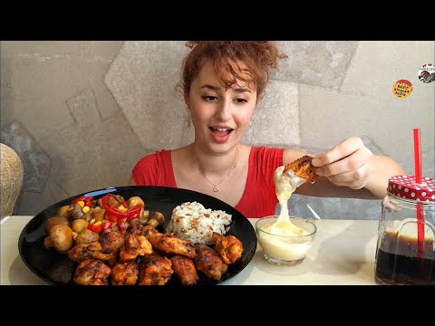 SOSLU KANAT, KARAMELİZE MANTARLA MUHTEŞEM MENÜ MUKBANG| LADESİ KAYBETTİM 😭| DELİ ADAM ÖLMÜŞ