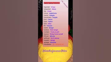 Thumbnail of TAGALOG ENGLISH TRANSLATION USEFUL WORDS Vocabulary Words Filipino to English #educationalvideo