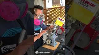 The most efficient way to sharpen a knife! #knife #sharpening #shorts