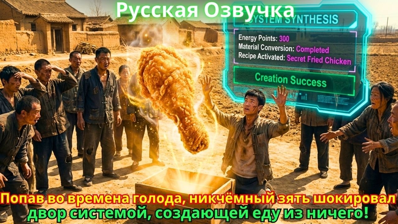 Попав во времена голода, никчёмный зять шокировал двор системой, создающей еду из ничего!